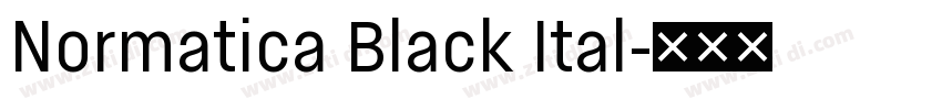 Normatica Black Ital字体转换